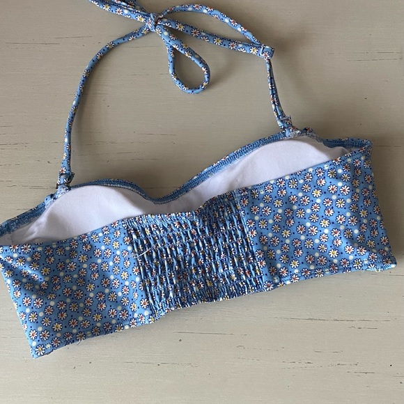 NWOT Urban Outfitters out from under paisley print baby blue bikini top - Picture 3 of 4